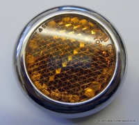 Lucas 57161 amber reflector with screw. Use with 83-2903 Mounting with strap