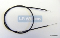 T100R Twin pull throttle cable US with adjuster 43ins outer 