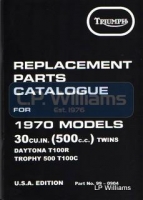 Parts calalogue T100R & T100C US 1970