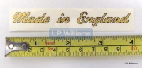 Made in England Waterslide decal