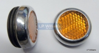 Lucas Reflector Amber c/w Chrome surround Push in type. For use with 82-8194 Reflector mounting