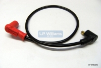 HT Lead  (5K Resistor) Champion rubber cap    2 ft long Right angle ends.