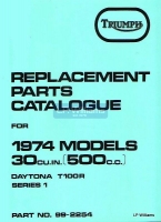 T100R Daytona 1974 parts manual