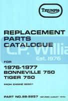 T140V TR7-1976-77 Parts catalogue  Incl JRP022 suppliment