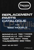 Parts book T140E/ES & TR7V/VS 1981 All markets