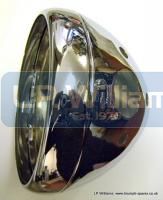 Headlamp shell 67-70 T120- T100 British made with ammeter aperture , two warning light holes and switch hole 