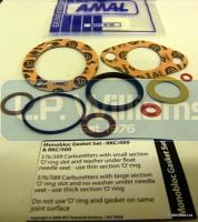 Monobloc carburettor gasket set for 376 carb