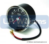 Tachometer black faced  c/w studs (replica) Use TAC-001
